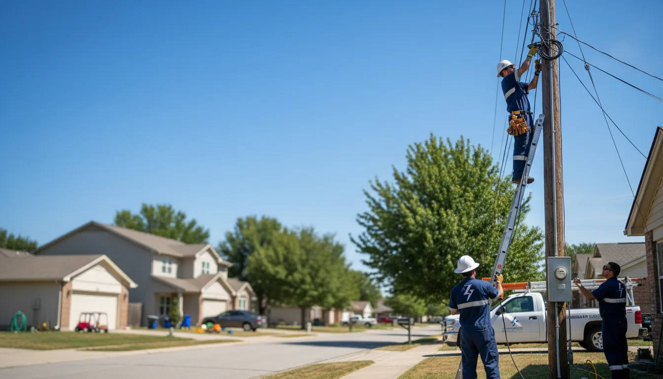 Residential electrician providing installation services in Rock Island, TX